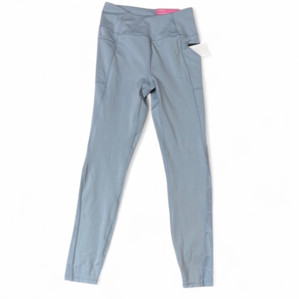 NWT Gottex Cloud Blue Tummy Compression Quick Drying Mesh Leggings XS